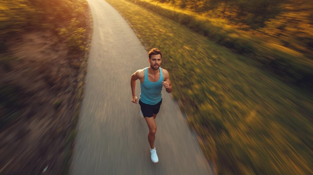 workout image for a blog post of a man running